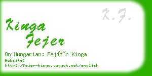 kinga fejer business card